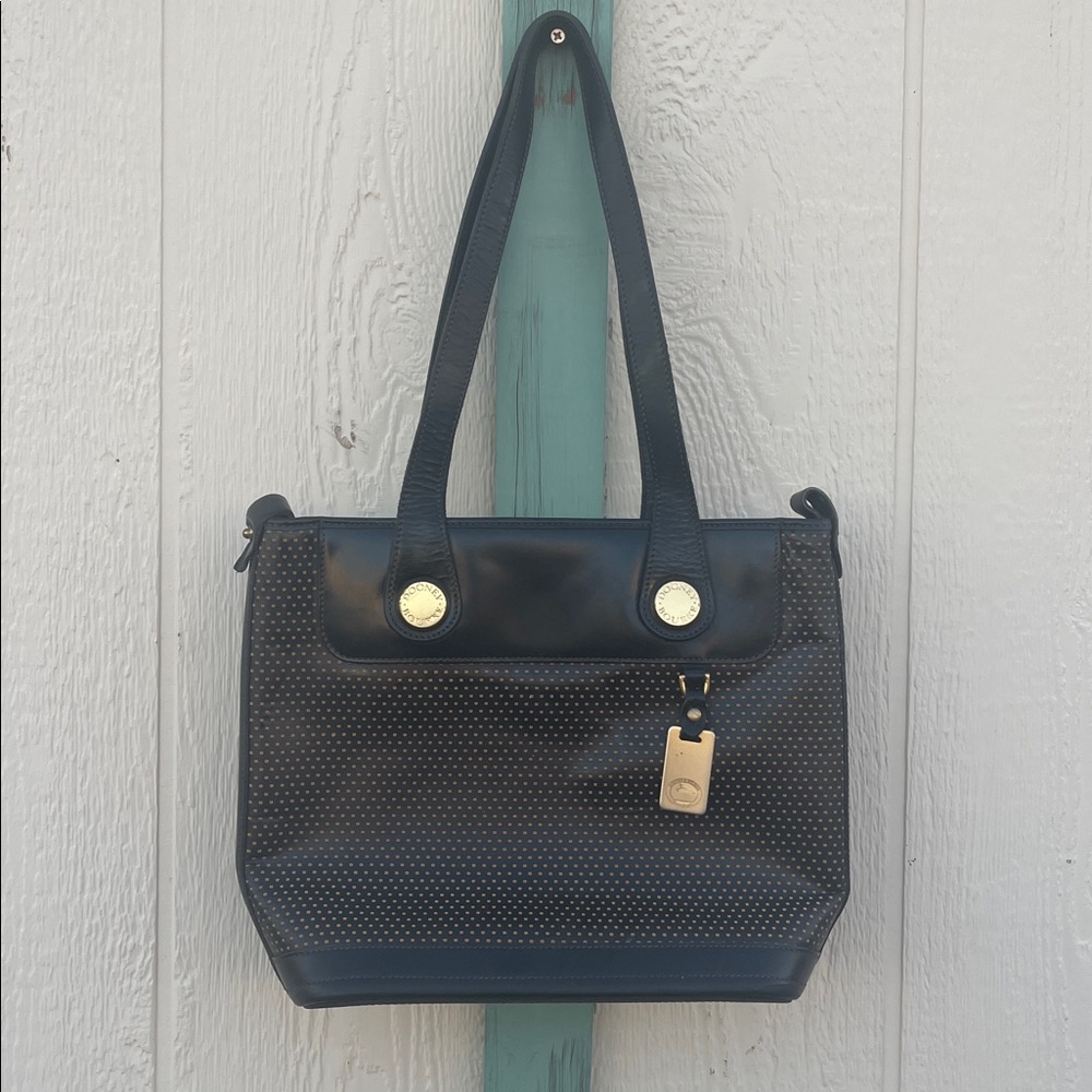 Dooney & Bourke vintage black Cabriolet Leather shopper tote bag T631
